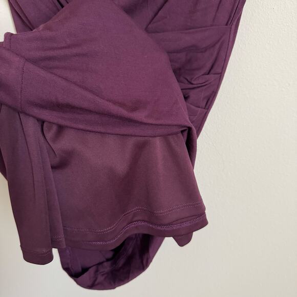Kut From The Kloth Womens Purple Knee Length Jersey Draped Knit Dress Size 4P - Picture 9 of 10